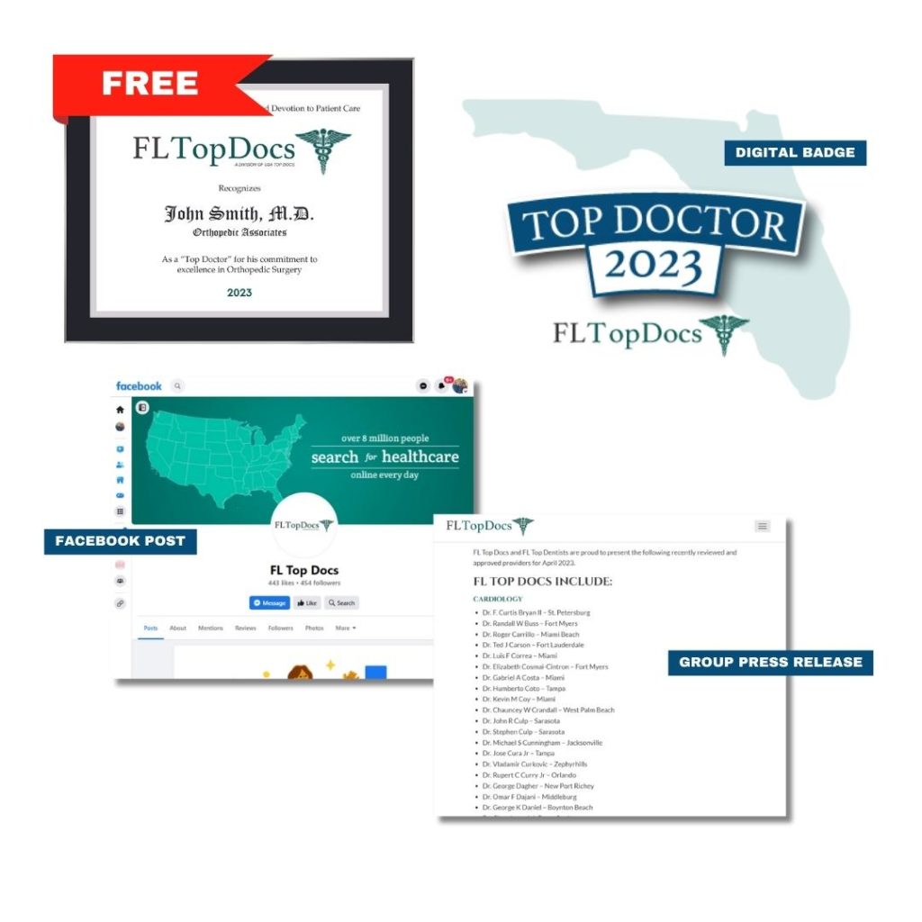 FL Plaque, Press Release & Promotion Package (Discounted) - USA Top Docs